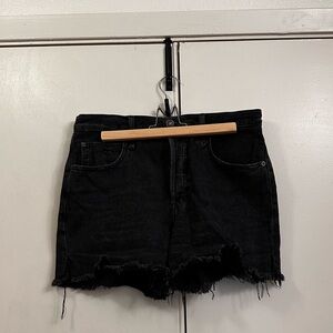 Free People black denim shorts, size 30